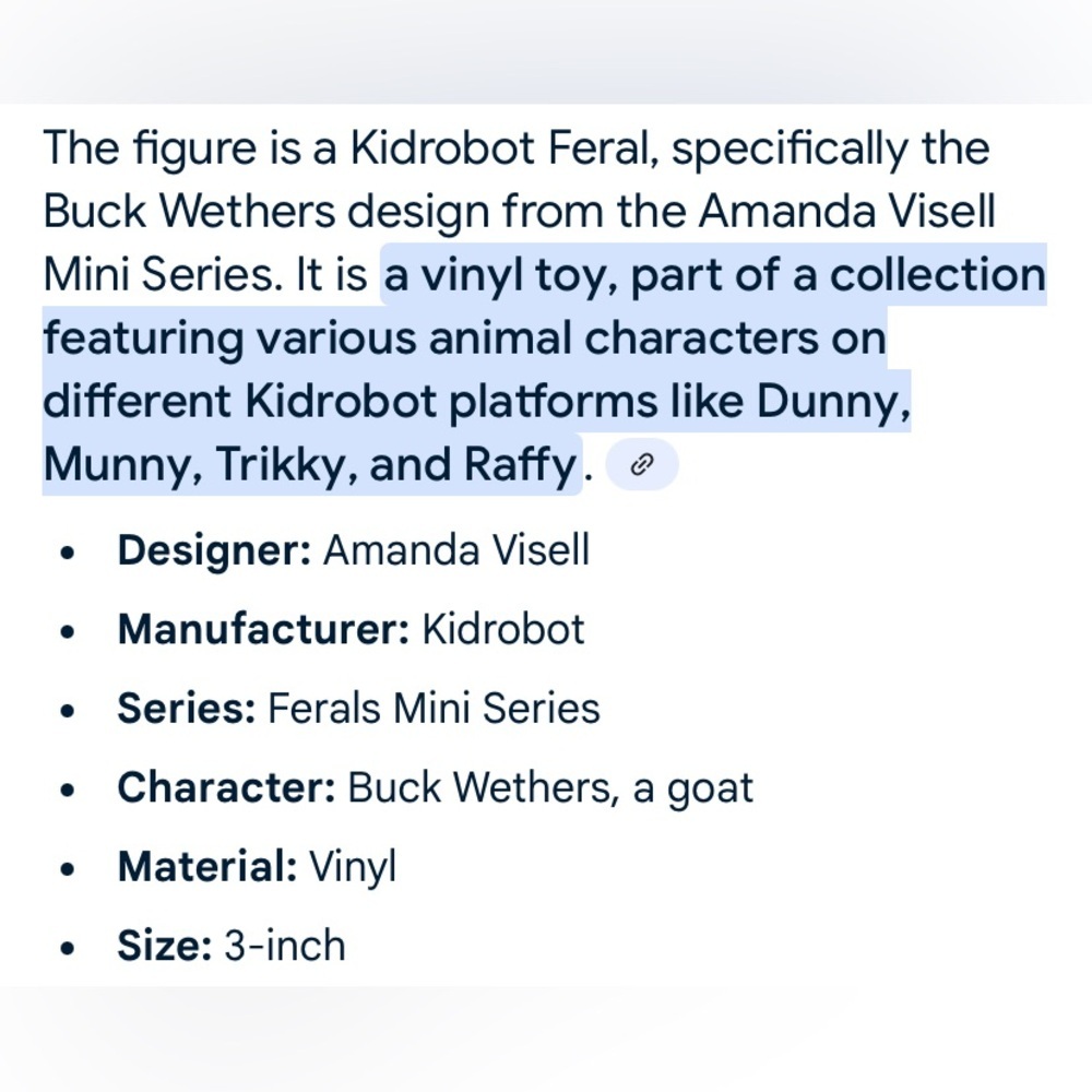Kidrobot - Feral collection - Buck Wethers goat Amanda Visell NWOT - Picture 2 of 5